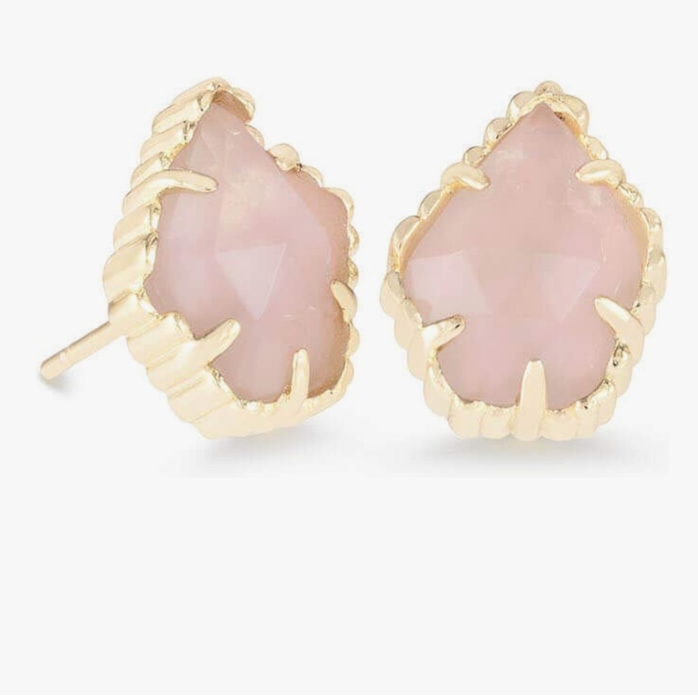 Kendra Scott Tessa Rose Quartz plated Gold Earrings